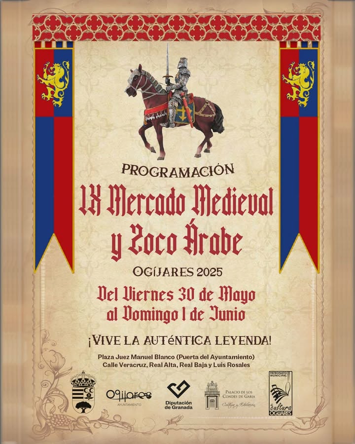 🏰 ¡Seguimos con nuestro IX Mercado Medieval y Zoco Árabe!
Viajamos a la edad medieval con una agenda llena de actividades para todas las edad... 🏰 ¡Seguimos con nuestro IX Mercado Medieval y Zoco Árabe!
Viajamos a la edad medieval con una agenda llena de actividades para todas las edad...