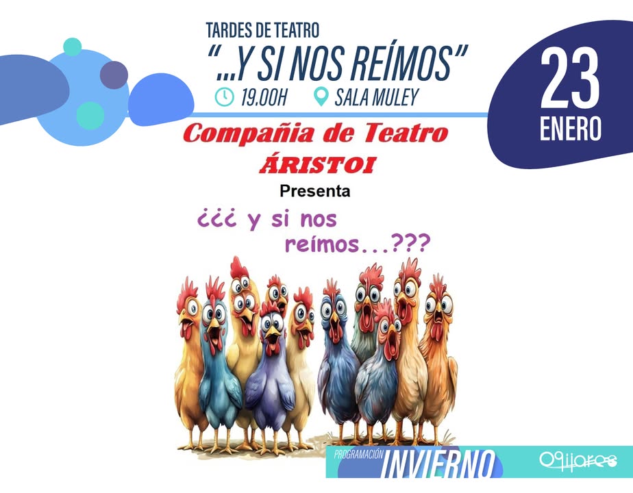 🎭 TARDES DE TEATRO – CICLO ESPECIAL  
  
Disfruta de una divertida función teatral a cargo del grupo de teatro Aristoi, que nos presenta la obra “...