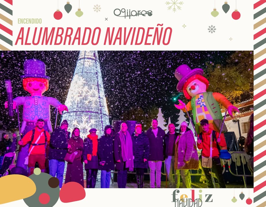 🎄✨ ¡Ogíjares ya brilla con luz propia!  
Ayer vivimos un encendido de Navidad mágico, con villancicos de nuestros colegios, nieve, globos, fuegos...