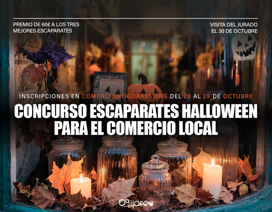 🎃 Concurso de Escaparates de Halloween 2025 🕸️  
¡Dale un toque terrorífico a tu escaparate y participa en nuestro concurso! 👻  
  
🧡 Premios de...