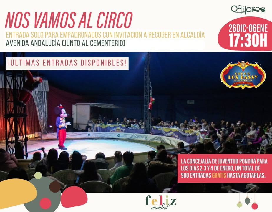 🎪✨¡ENTRADAS GRATIS DISPONIBLES!    
  
El circo “Continental” vuelve a Ogíjares con toda su magia, acrobacias y diversión para todas las edades. ...