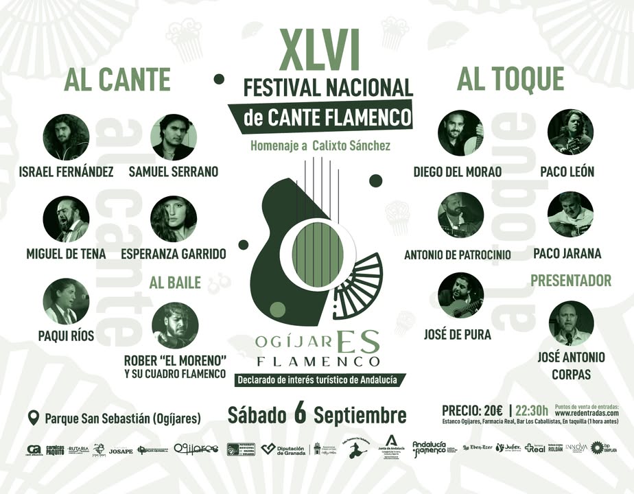 🎶 Vuelve el alma del flamenco con el XLVI FESTIVAL NACIONAL DE CANTE FLAMENCO, una cita imprescindible declarada de Interés Turístico de Andalucía...