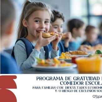 🍽️ Programa de gratuidad de comedor escolar  
  
Dirigido a familias con dificultades económicas y/o en riesgo de exclusión social.  
  
📅 Plazo d...