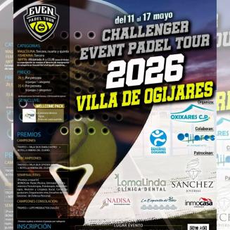 🎾 VIII Torneo de Pádel “Villa de Ogíjares”  
  
Ogíjares acoge una nueva edición de este destacado evento deportivo dentro del Challenger Even Pád...