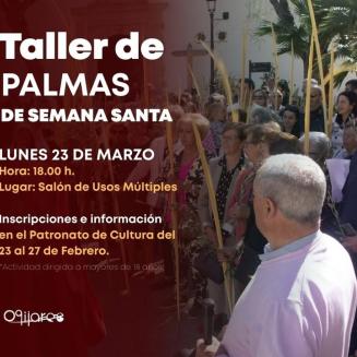 🌿 Taller de Palmas de Semana Santa 🌿  
  
El próximo lunes 23 de marzo, te invitamos a participar en este taller donde podrás realizar y decorar ...