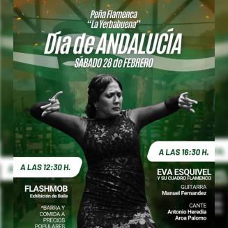 Día de Andalucía en la Peña Flamenca “La Yerbabuena” 🤍💚  
  
Este 28 de febrero celebramos nuestra tierra como mejor sabemos: ¡con arte y mucho f...