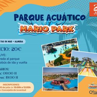 🌊 Excursión al Parque Acuático Mario Park  
  
💦 Este verano prepárate para deslizarte por los toboganes del parque acuático Mario Park en Roquet...