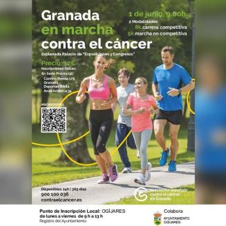 🎗️ ¡Ogíjares, punto de inscripción para la Marcha contra el Cáncer! 🏃‍♀️💚  
  
Desde Ogíjares podrás inscribirte para participar en la Marcha con...
