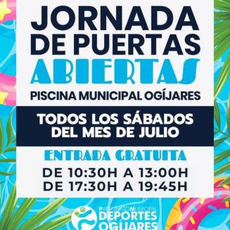 ¡Disfruta de nuestras jornadas de puertas abiertas en la piscina municipal todos los sábados! 🌞🏊‍♀️  
  
¿Hay mejor plan para combatir el calor q...