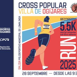 🏃‍♀️𝗖𝗿𝗼𝘀𝘀 𝗣𝗼𝗽𝘂𝗹𝗮𝗿 𝗩𝗶𝗹𝗹𝗮 𝗱𝗲 𝗢𝗴𝗶́𝗷𝗮𝗿𝗲𝘀  
  
📅 28 de Septiembre.  
⏰ Desde las 9:30h.  
📍 Salida Polideportivo Municipal de Loma Linda.  
🏃‍♂️ Di...