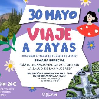 🌿 Ruta cultural a Zayas en el Valle de Lecrín  
  
El próximo viernes 30 de mayo, el Área de la Mujer, dentro del marco de la semana especial “día...