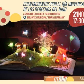 📚 Viernes 21 de noviembre – Cuentacuentos por el Día Universal de los Derechos del Niño  
  
Los peques disfrutarán de historias mágicas y diverti...