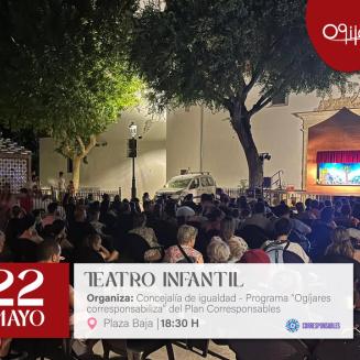 🎭 Teatro infantil  
  
El próximo jueves 22 de mayo, ven a disfrutar de una tarde de teatro pensada para toda la familia. Una actividad ideal para...