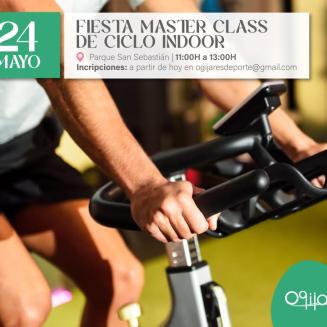 🚴‍♂️ Fiesta Master Class de Ciclo Indoor  
  
¡Prepárate para vivir el deporte de una forma diferente!  
  
50 bicicletas disponibles para una mas...