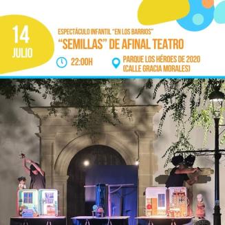 ✨ ¡La magia del teatro de títeres llega a los barrios de Ogíjares!  
  
La compañía AFinal Teatro presenta "Semillas", un espectáculo familiar lle...