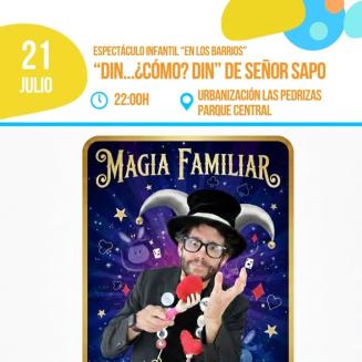 🎩 La magia vuelve a recorrer los barrios de Ogíjares.  
  
La compañía Señor Sapo presenta "DIN... ¿CÓMO? DIN", un espectáculo lleno de humor, ilu...