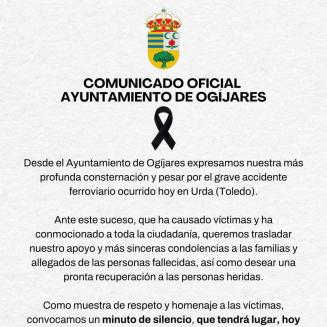 Minuto de silencio en homenaje a las víctimas del accidente ferroviario