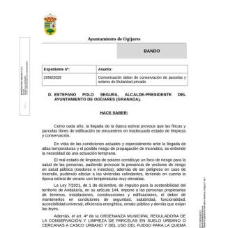 🌲Mantenimiento en solares y Prevención de incendios 🔥  
  
Con la llegada del verano y el aumento de las temperaturas, se incrementa el riesgo de...