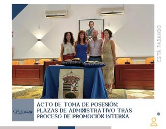 🔵Compromiso y vocación al servicio de Ogíjares  
  
Hoy han tomado posesión de su plaza como Administrativas cuatro compañeras del Ayuntamiento, t...