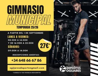 🏋️ ¡Vuelve el Gimnasio Municipal!  
Prepárate para ponerte en forma con nuestras instalaciones y horarios pensados para ti.  
  
📆 Desde el 1 de s...