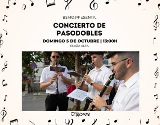 🎶 Concierto de Pasodobles 🎶  
La BSMO nos invita a un viaje musical con un repertorio de pasodobles para el recuerdo.  
Domingo, 5 de octubre  
...