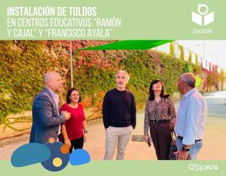 Desde la Concejalía de Educación seguimos trabajando por el bienestar de nuestros niños y niñas.  
  
Se ha llevado a cabo la instalación de toldos...