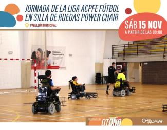 ⚽💪 Jornada de Liga ACPFE – Fútbol en Silla de Ruedas Power Chair  
  
Este fin de semana, el deporte inclusivo vuelve a ser protagonista en Ogíja...