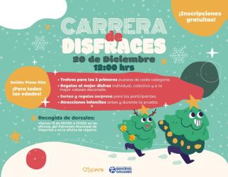 🥸 ¡Llega la esperada carrera de disfraces a nuestro pueblo!  
  
📆 20 de diciembre  
⏰ 12:00h  
📍 Salida desde Plaza Alta  
  
👩‍👧‍👦 PARA TO...