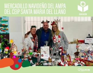 🎄✨ ¡Visita tradicional de nuestro alcalde al Mercadillo Navideño del Colegio Santa María del Llano!  
  
Hoy todavía podrás disfrutar de producto...