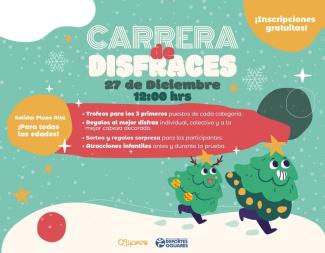 🥸 ¡Llega la esperada carrera de disfraces a nuestro pueblo!  
  
📆 27 de diciembre  
⏰ 12:00h  
📍 Salida desde Plaza Alta  
  
👩‍👧‍👦 PARA TO...