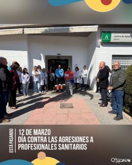 Hoy, con motivo del Día Europeo contra las Agresiones a Profesionales Sanitarios, nuestro alcalde, Estéfano Polo, junto a parte del equipo de gobie...