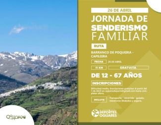 🌿 Jornada de senderismo: Barranco de Poqueira – Capileira  
  
📅 Domingo 26 de abril  
  
El Patronato Municipal de Deportes organiza una ruta de...