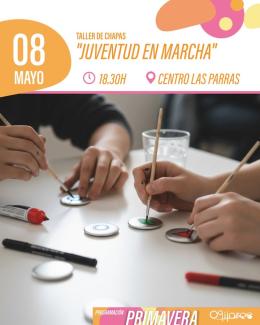 Juventud en Marcha: Taller de Chapas 🧷🎉  
  
Llega una nueva edición de “Juventud en Marcha”, una actividad creativa donde podrás diseñar y crear...