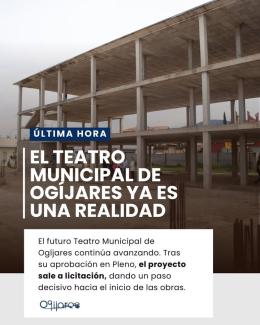 🎭 EL FUTURO TEATRO MUNICIPAL DE OGÍJARES YA ES UNA REALIDAD   
  
Tras cuatro legislaturas de espera, el Ayuntamiento de Ogíjares ha desbloqueado ...