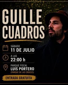 🌙 La música en directo vuelve a las noches de verano de Ogíjares.  
  
El cantautor Guille Cuadros llega con su repertorio de pop-rock para ofrece...