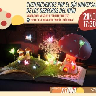 📚 Viernes 21 de noviembre – Cuentacuentos por el Día Universal de los Derechos del Niño  
  
Los peques disfrutarán de historias mágicas y diverti...