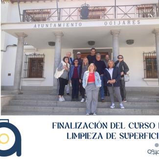 🧼 Curso de Limpieza de Superficies  
  
Finalizamos con éxito el Curso de Limpieza de Superficies realizado en colaboración con la Cámara de Comer...