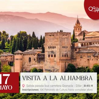 🕍 Viaje cultural a la Alhambra  
  
Redescubre uno de los lugares más emblemáticos de nuestra tierra.  
El próximo sábado 17 de mayo organizamos u...