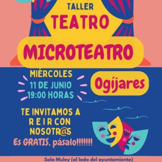 🎭 Taller de Microteatro  
  
🚨🚨 ¡¡HOY!! 🚨🚨  
  
Ven a descubrir el mundo del microteatro con este divertido taller. Una actividad dirigida por...