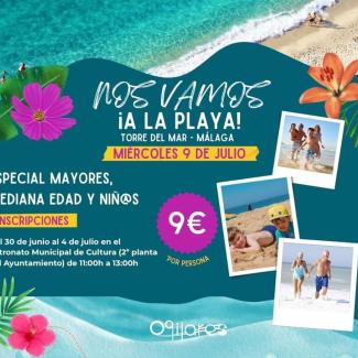🏖️ ¡Nos vamos a la playa! 🌊  
  
🚌 Excursión a Torre del Mar (Málaga) el miércoles 9 de julio  
👵👨‍🦰👧 Actividad para mayores, personas de med...