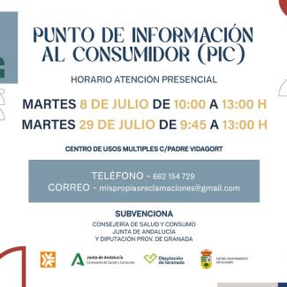 ℹ Punto de Información al Consumidor (PIC)  
  
Ya puedes consultar el nuevo horario del servicio gratuito de atención al consumidor en Ogíjares, d...