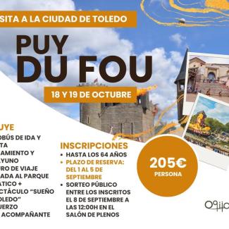 🚌✨ ¡Nos vamos de viaje a Toledo y al parque temático Puy du Fou!  
  
📅 18 y 19 de octubre  
Un plan inolvidable que incluye:  
✔️ Autobús ida y...
