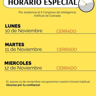 💻 El Punto Vuela de Ogíjares permanecerá cerrado los días lunes 10, martes 11 y miércoles 12 de noviembre.  
  
📍Durante estos días, nuestro pers...