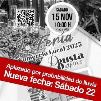 🚨🚨 ¡Atención! 🚨🚨 La programación de este sábado, queda aplazada.  
  
🌧️ Por previsión de lluvia, nuestros eventos (Feria del Comercio y Concur...