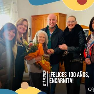 🎉 Hoy hemos vivido un momento muy especial 🎉  
  
Hemos visitado a Encarnita Torres para felicitarla por su 100 cumpleaños. Una vecina querida, l...
