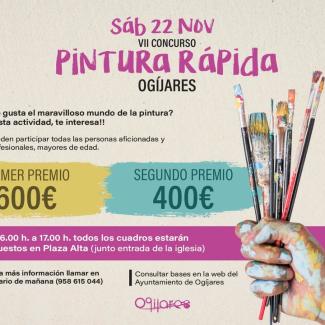 🎨 VII Concurso de Pintura Rápida de Ogíjares 🖌️  
  
El arte vuelve a llenar nuestras calles con color, talento e inspiración.  
Si te apasiona la...