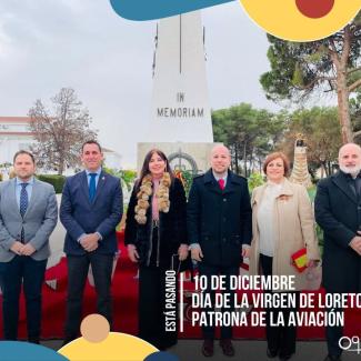 Hoy se ha celebrado un acto militar y religioso en honor a la Virgen de Loreto, patrona de Aviación.  
  
El Alcalde y el concejal de Seguridad han...