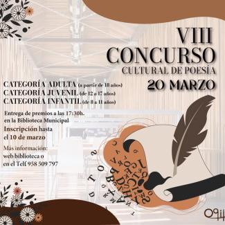 📖✨ “Día de la Poesía” en Ogíjares ✨📖  
  
VIII Concurso Cultural de Poesía  
  
Con motivo del Día de la Poesía, te invitamos a participar en e...