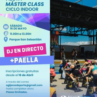 🚴‍♂️ Fiesta Máster Class – Ciclo Indoor en Ogíjares  
  
📅 Sábado 16 de mayo  
🕚 De 11:00 a 13:00 h  
📍 Parque San Sebastián  
  
Disfruta de u...
