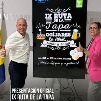 🍻 ¡IX Ruta de la Tapa de Ogíjares! “En abril… tapas y barril”  
  
Nuestro alcalde y la concejala de Comercio presentan el rutero oficial de esta ...